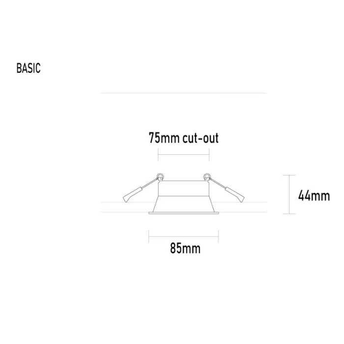 Įleidžiamas LED šviestuvas BASIC Juodas – stilingas ir efektyvus apšvietimas - Image 2