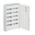 Metalinis elektros skydas 120-modulių, virštinkinis, IP44, Hager FWB52