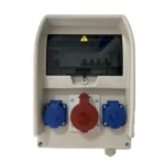 Statybinis elektros skydas įvadui IP55 2x16A 230V 1x32A 400V sukomplektuotas