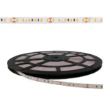 AKTO PLUS LED juosta 24V 9.6W/m 120LED/m 1080lm/m šiltai balta 3000K 120°, ritė 50m