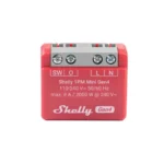 Shelly 1PM Mini Gen4 1 kanalo relė 8A (WiFi, Zigbee, Bluetooth, Matter)