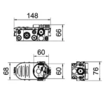 UP potinkinė elektronikos dėžutė 66, papildoma vieta gnybtams OBO Bettermann UE 66 - Image 2