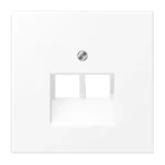 JUNG Kompiuterinio lizdo 2xRJ45 apdaila LS 969-2 UA WWM matinė balta