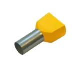 Dvigubas izoliuotas laido antgalis, 2 × 6 mm², 14 mm, geltonas HAUPA 270797 (100vnt. pak.)